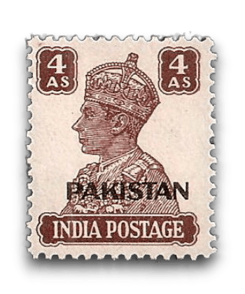 King George VI Definitives Indian Stamps Overprinted