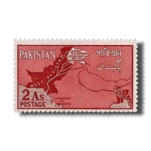 1960 PK109 Map of Pakistan Claims on Disputed Area