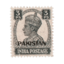 King George VI wearing Imperial Crown of India - overprinted